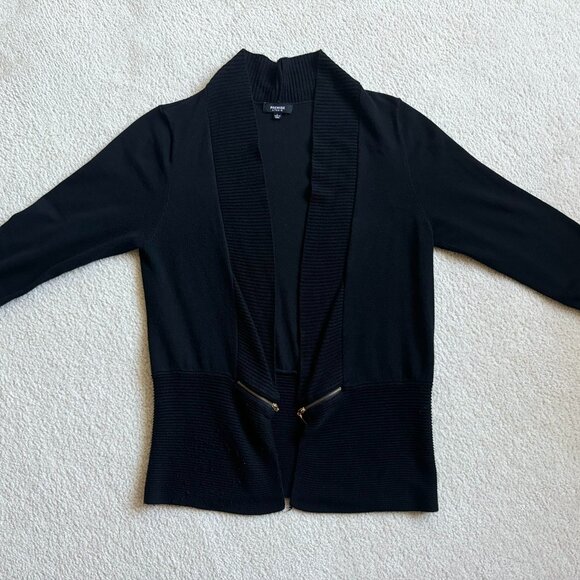 Premise Studio cardigan with gold functional zipper in L - Picture 1 of 5
